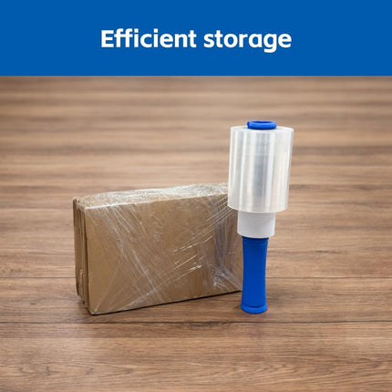 Stretch Film Roll 4"x 500ft Plastic Wrap Roll for Moving Shipping Wrap,Industrial Strength Shrink Packing Wrap Heavy Duty Stretch Film with Handle