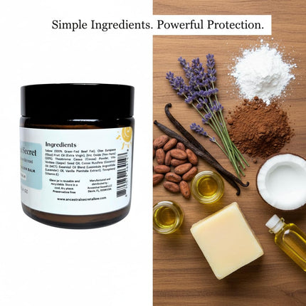 Tallow Sun Balm, Natural Balm, Coconut Vanilla Scent, Vitamin E, Moisturizing, 20% Non-nano Zinc Oxide (0.80 Oz)