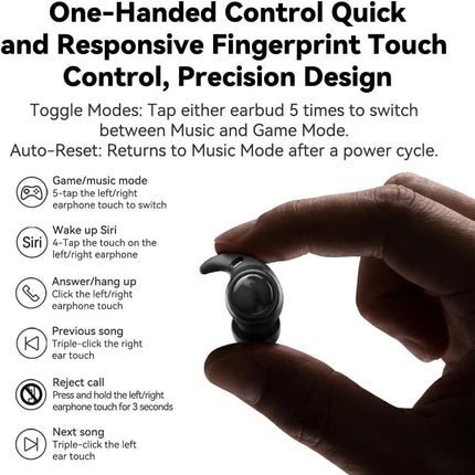 NE76 Sleep Earbuds Bluetooth 5.4 in Ear, AI Translation Headphones Real Time 150 Languages, Waterproof Mini Sleep Headphones Small Design for Side Sleepers for Travel Education Business Meetings Black