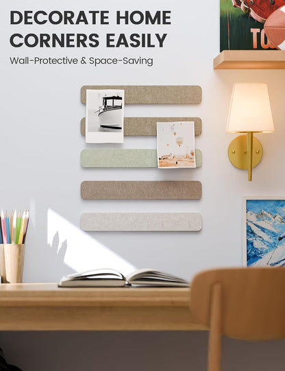 Cork Board Alternative Felt Strip Board 8-Pack, 13" x 2", Linen Dusk - photo 4