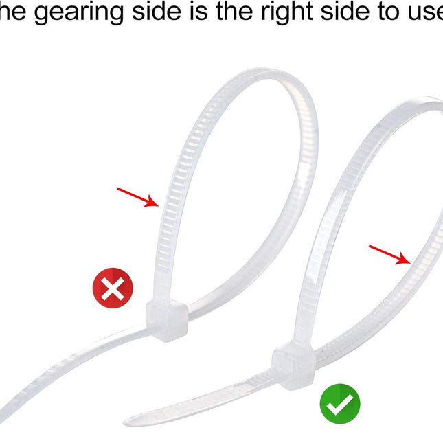 3/4-Inch Self-Adhesive Cable Zip Tie Mounts with Cable Ties, 100 PCS