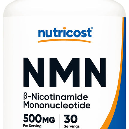 Nutricost NMN 500mg 60 Capsules NAD+ Booster for Longevity front bottle