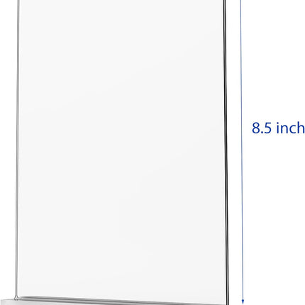 newnewshow Acrylic Sign Holder 5.5x8.5 Inch 3 Pack Vertical T Shape Double-Sided Desktop Display Holder. (Optional 8.5x11 8.5x5.5 5x7 Horizontal and Vertical)