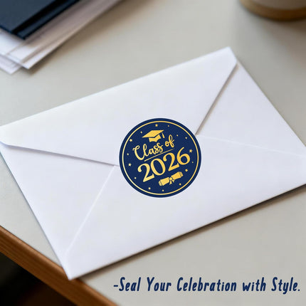 Graduation Stickers 2026 Class of 2026 Stickers, 60PCS 2 Inch Round Envelope Seals for Graduation, Graduation Stickers 2026 for Envelopes, Invitations, Party Favors, Gift Wrapping Decorations