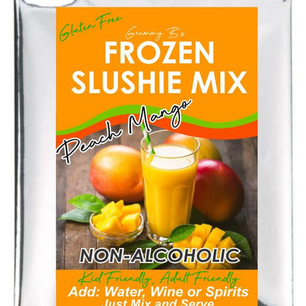 Frozen Slush Slushy Drink Cocktail Mix - Alcoholic Or Non-Alcoholic, Water, Juice, Soda, Wine, Vodka, Rum, Tequila (Peach Mango)