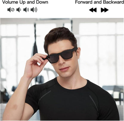 Bluetooth Audio Sunglasses, Lightweight Open Ear Sport Glasses, 10H Playtime,Water Resistant with Voice - photo 4