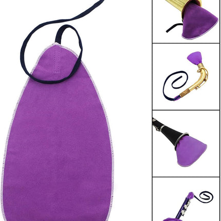 2PCS Saxophone Cleaning Cloth, Clarinet Swab Cloth Saxophone Cleaning Kit Clarinet Care Kit Deerskin Velvet for Alto Tenor Sax