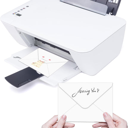 A7 Envelopes 100 Pack Envelopes 5x7 V-shaped Flap, Suitable for 5x7 Photos, Cards, Weddings, Invitations, Announcements, Baby Gifts 5.25 "x 7.25" (100, White)