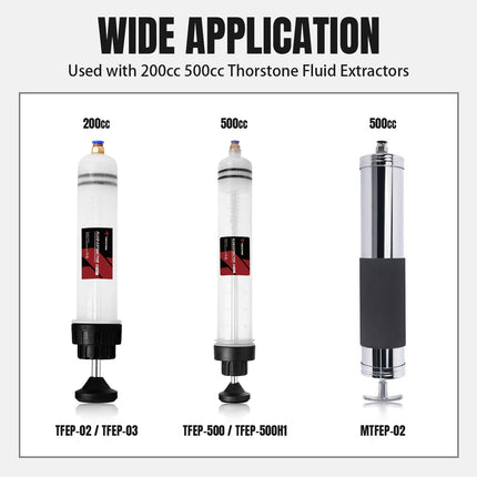 Thorstone Manual/Pneumatic Fluid Extractor Pump or Oil Changer Vacuum Accessory Kit | 2 x 22cm Suction Tubes | 1 x 50cm Rubber Hose | 4 x O Rings | 2 x Connectors