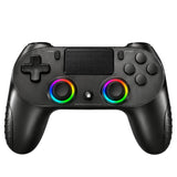 Wireless Game Controller with Type-C Cable, Dual Vibration, 1000mAh Battery, 6-Axis Motion Sensor, Touchpad, Audio Jack, Non-Slip Grip