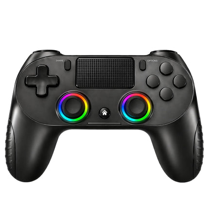 BJXOZ Wireless Controller for PS4, with RGB Light, USB-C, Replaceable D-Pad, Non-Slip Grip, Dual Vibration, 6-Axis Motion Sensor, Touchpad, Audio Jack, Gamepad for PS4/Pro/Slim/PC