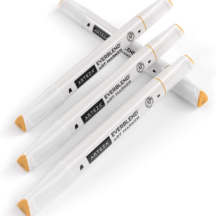 ARTEZA EverBlend Art Markers Apricot A2497 (Set of 4), Alcohol Based Sketch Markers with Dual Tips (Fine and Broad Chisel) for Painting & Drawing