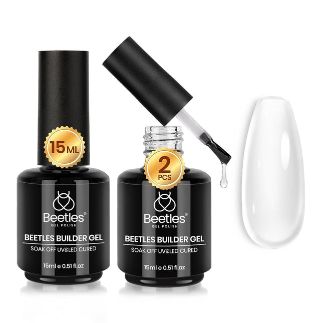 Builder Gel for Nails, 2 Pcs 8 in 1 Clear Building Gel