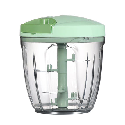 Manual Food Processor Vegetable Chopper, Portable Hand Pull String Garlic Mincer Onion Cutter for Veggies, Ginger, Fruits, Nuts, Herbs, etc., 500ml, Grey