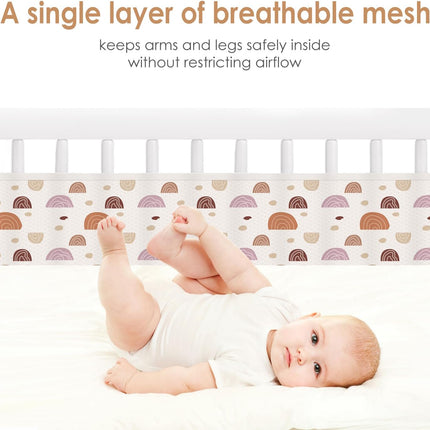 2 in1 Mesh Sets, Anti-Collision,Full Coverage on All Sides,Suitable for Full-Size (Khaki Rainbow)