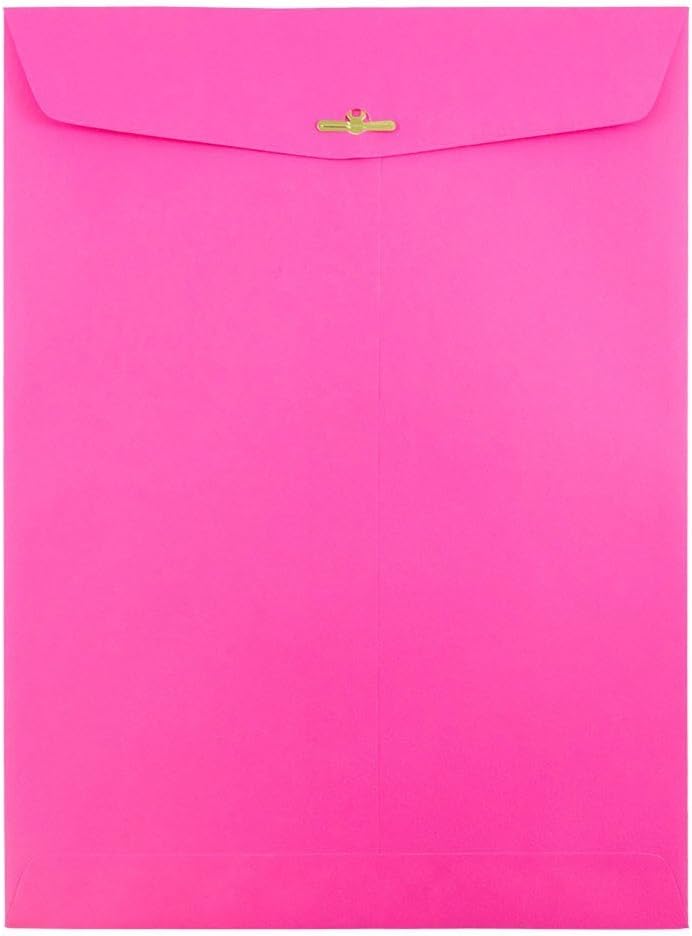Ultra Fuchsia Hot Pink 9 x 12 Clasp Envelopes, 25/Pack - photo 2