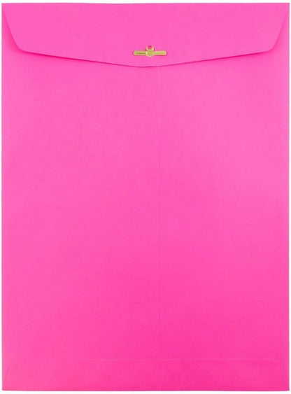 Ultra Fuchsia Hot Pink 9 x 12 Clasp Envelopes, 25/Pack - photo 2