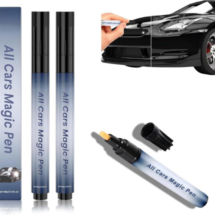All Cars Magic Pen, Car Scratch Remover Pen, Magic Car Scratch Removal Pen, Lightweight and Fast,Long-Lasting,Black Car Paint Scratch Repair 2PCS