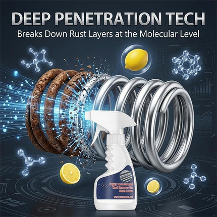 2026 New Rust Remover Spray for Metal, Highly Concentrated Heavy Duty Rust Remover for Steel Copper Stainless Steel, Fast Acting Rust Stain Remover No Scrubbing, 4 fl oz (1pc)