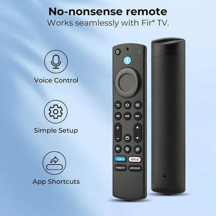 Replacement Remote for Fire Smart TV, Compatible with Insignia Toshiba TCL Hisense Fire Smart TV, Simple Setup, Voice Control, 1-Year Warranty - Not for Roku OS