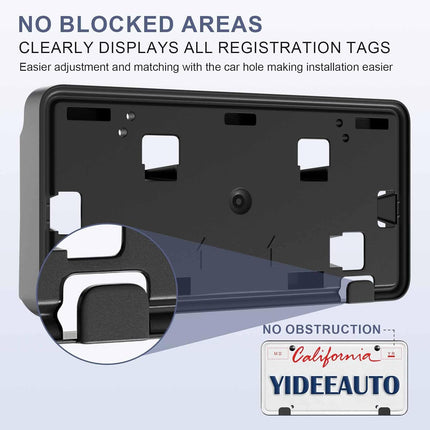License Plate Bracket for 2024 2025 Ford F-150 Accessories, Front Bumper Mount Frame Holder No-Drill fits 2.7L 3.0L 3.5L RL3Z-17A385-BA