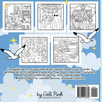Daylight moments: A cute fan inspired coloring book