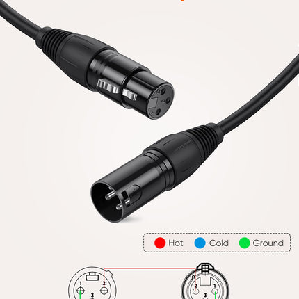3Pin XLR Male to Female Balanced Microphone Extension Cable