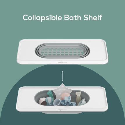Angelcare Bath Shelf | Fits Standard Bathtubs Up to 28" Wide | Collapsible Drain-Through Basket | Lightweight Bathtub Caddy & Toy Organizer | Durable, Water-Resistant and Easy to Clean