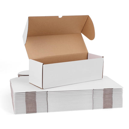 12x9x6 inches White Shipping Boxes pack of 15, Corrugated Cardboard Boxes 12 x 9 x 6 for Packaging Small Business, Moving, Mailing