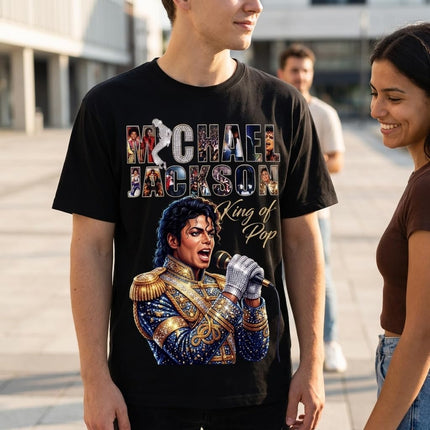 Music Legend Graphic T-Shirt | Vintage Pop Icon Tribute Tee | Greatest Entertainer Fan Gift | Retro Concert Style Fan Apparel