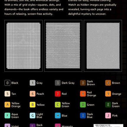 100 Color by Number Mysteries: A Coloring Book for Adults Relaxation and Wonder – Squares, Diamonds, Dots (Pixelcolorist Quest)