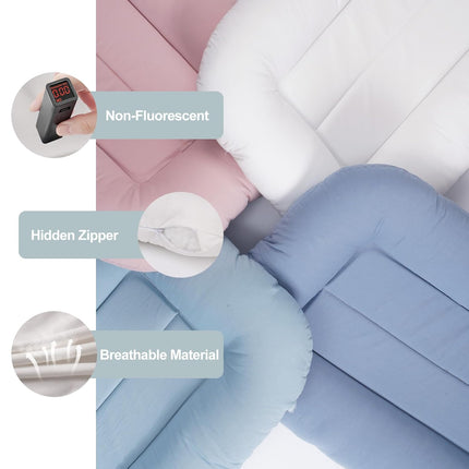 Baby Lounger-Infant Lounger for Newborn, 0-24 Months, Portable Tummy Time Mat for Home and Travel, Breathable Cotton(Cover Included), Supervised Use, Baby Essentials(White), Pallet of Product