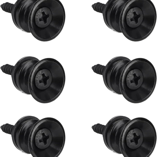 6pcs Guitar Strap Buttons, Guitar Strap Lock Pins and Screws Metal