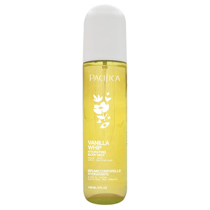Pacifica Vanilla Whip Body Mist, 5 oz (148 mL), Vegan & Cruelty-Free, Mood-Activating Fragrance Spray, Odor Neutralizing, Skin Hydrating, Phthalate-Free