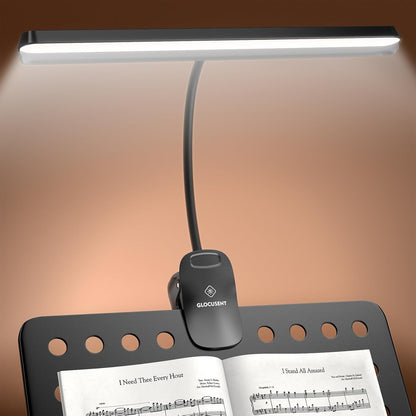 81 LED Music Stand Light, Super Bright & Eye Caring, 3 Color & 5 Brightness Piano Lamp with Shield, Rechargeable Long