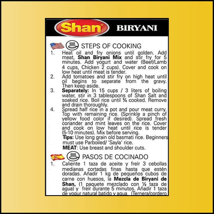 Shan Biryani Masala Seasoning Mix (50g) - Authentic Spice Packets for Flavorful Layered Rice Pilaf - Perfect for Chicken, Meat & Vegetable Biryani - Traditional Indian Seasoning Blend - (Pack of 3)