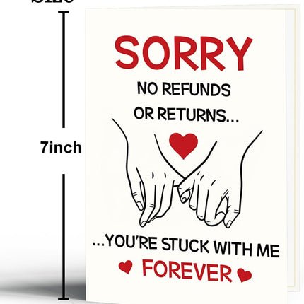Funny Anniversary Card for Him Her, Romantic Anniversary Card for Boyfriend Girlfriend, Cute Love Card for Husband Wife, Funny Anniversary Card Gift for Women men