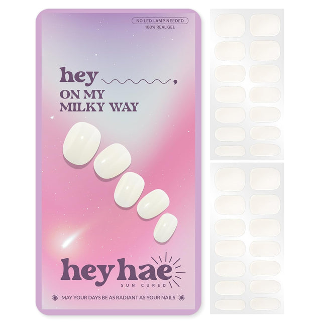 Semi-Cured Gel Nail Strips | No LED Lamp Needed | White Jelly