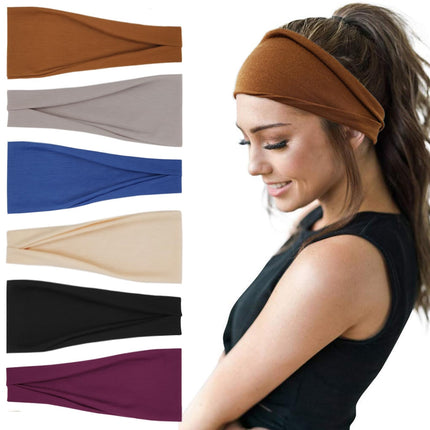 6 Pack Headbands for Women, Boho Wide Head Bands & Hair Accessories
