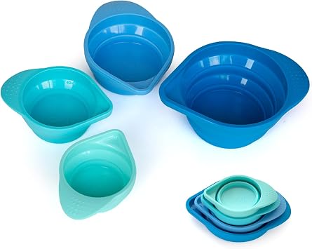 Collapsible Silicone Measuring Cups Set - 4 Piece Portable