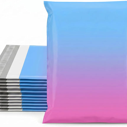 Metronic Cute Poly Mailers 10x13" 20pc Small Shipping Bags, Strong Adhesive Mailers Poly Bags for Small Business, Waterproof Mailing Envelopes for Packing Shipping Clothes Gifts, Gradient BluePink