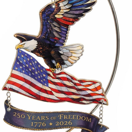 250th Anniversary USA Ornament 1776 –2026, America 250 Eagle Patriotic Tabletop Decoration, 4th of JulyDecorations, Patriotic Gift for Veterans Independence Day