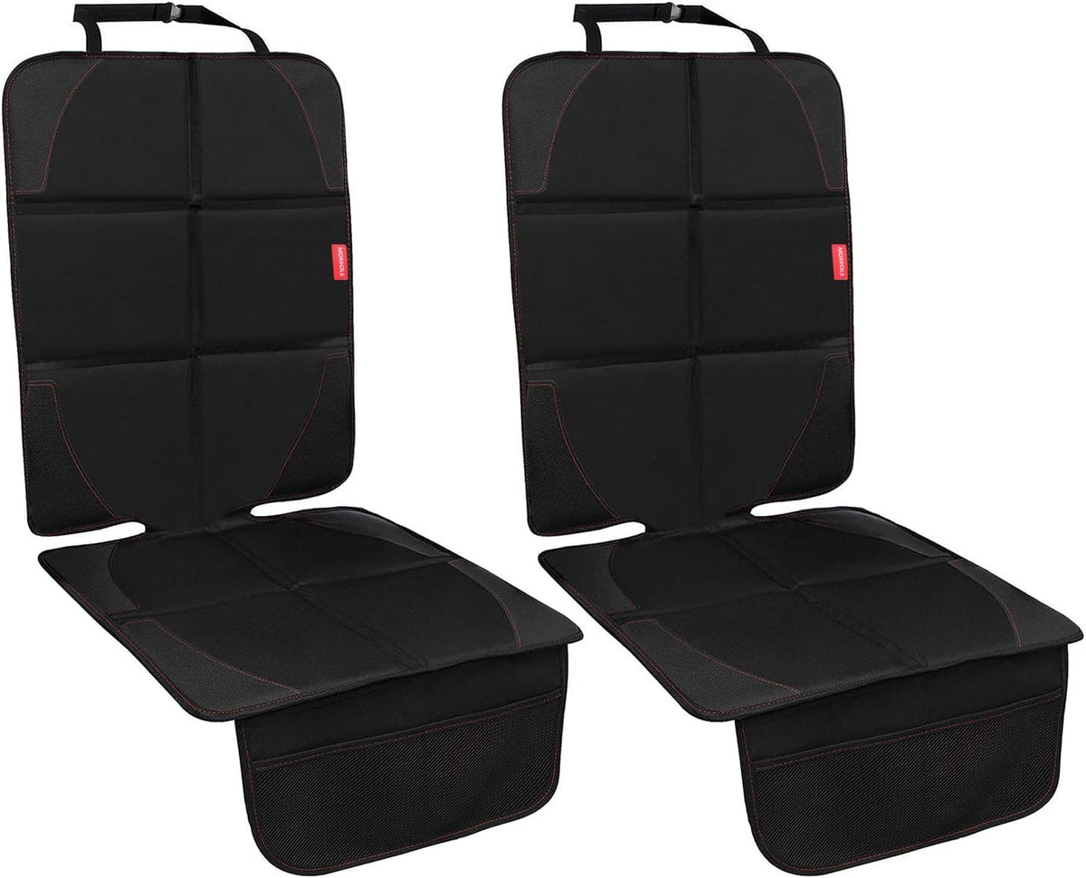 2 Pack Black Waterproof Car Seat Protectors with Thick Padding