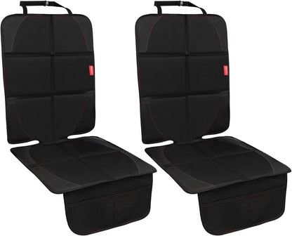 2 Pack Black Waterproof Car Seat Protectors with Thick Padding