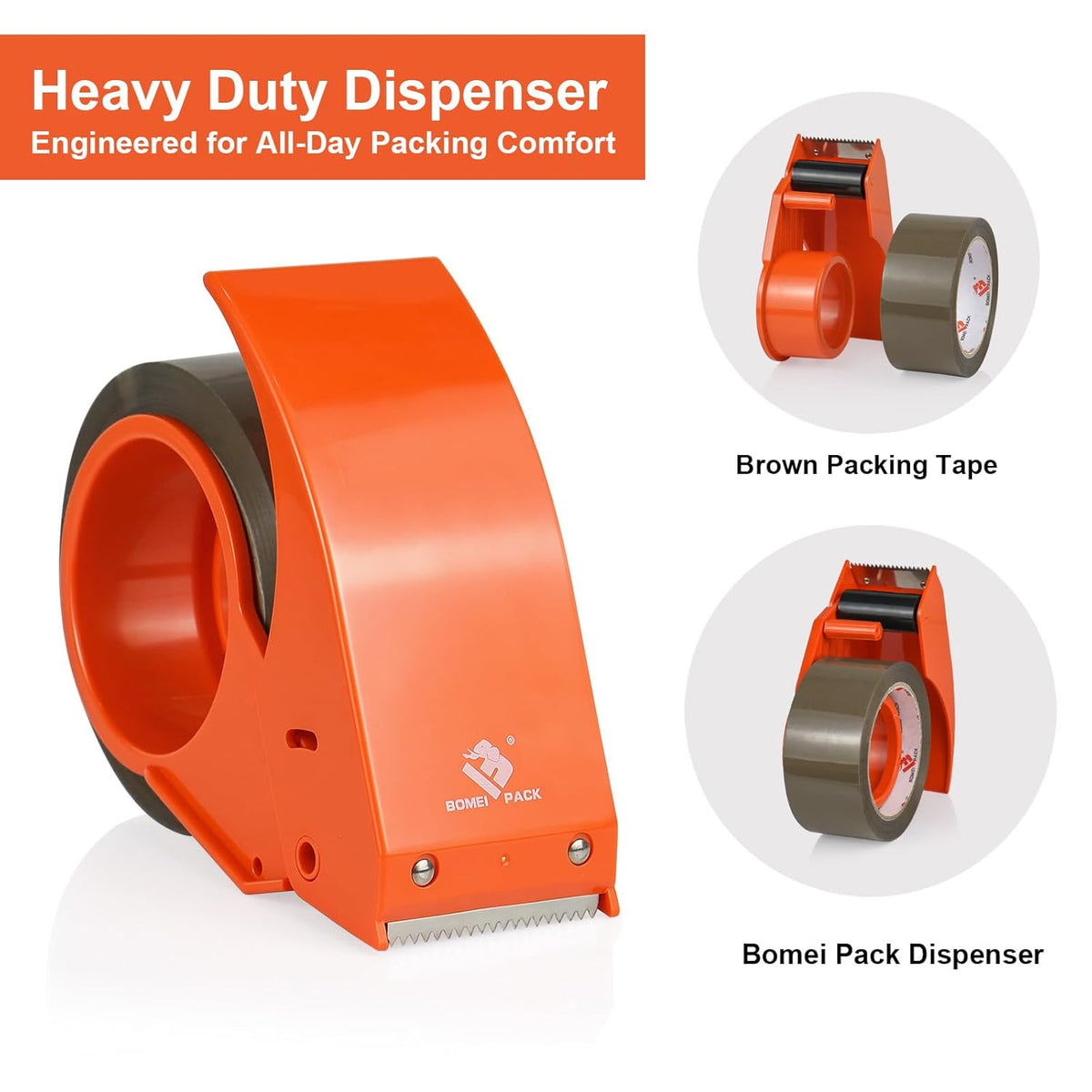 Heavy Duty Packing Tape with Dispenser, 1.88 in x 66 yd - photo 3