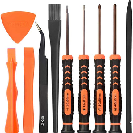 Cleaning Repair Tool Kit for PS4 PS5, TECKMAN TR9 Torx Security Screwdriver with PH00 PH0 PH1 Phillips Screwdriver Set for Sony Playstation 4,5 Main,Controller Tear Down and Dust Removal
