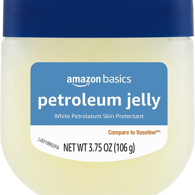 Petroleum Jelly White Petrolatum Skin Protectant, Moisturizer for Chapped Lips and Irritated Skin, Unscented, 3.75 oz
