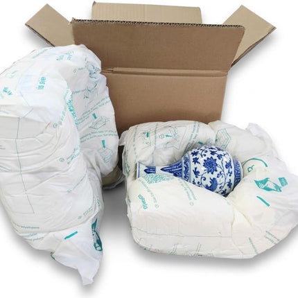 8 Pcs Expanding Packing Foam 13”x15”, Protective Packaging Foam for Shipping Fragile Items, Protects Electronics, PC, Glassware, Pottery & Irregular Shapes