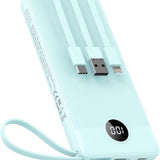 Portable Charger Built-in Cables, Power Bank for iPhone, Fast Charge USB C Battery Pack Travel Essentials Powerbank Compatible with iPhone 17/16/15/14, Samsung S25/24