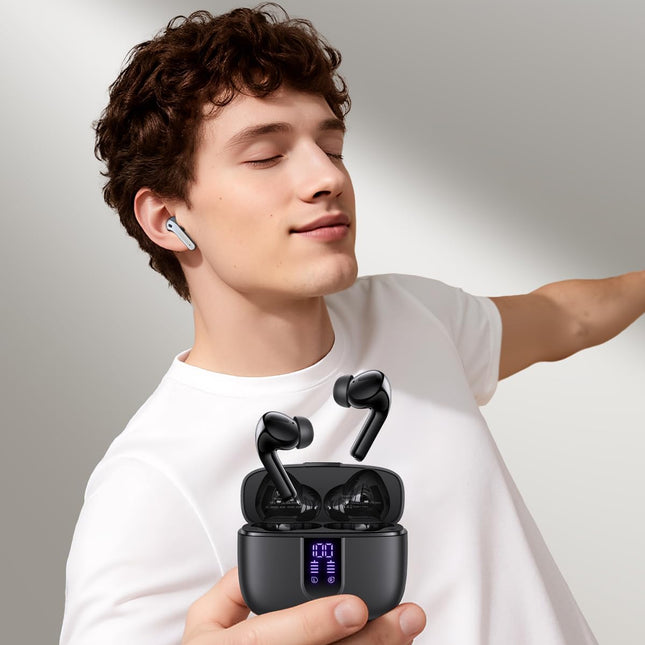 Bluetooth Headphones True Wireless Earbuds 60H Playback LED Power Display Earphones with Wireless - photo 2
